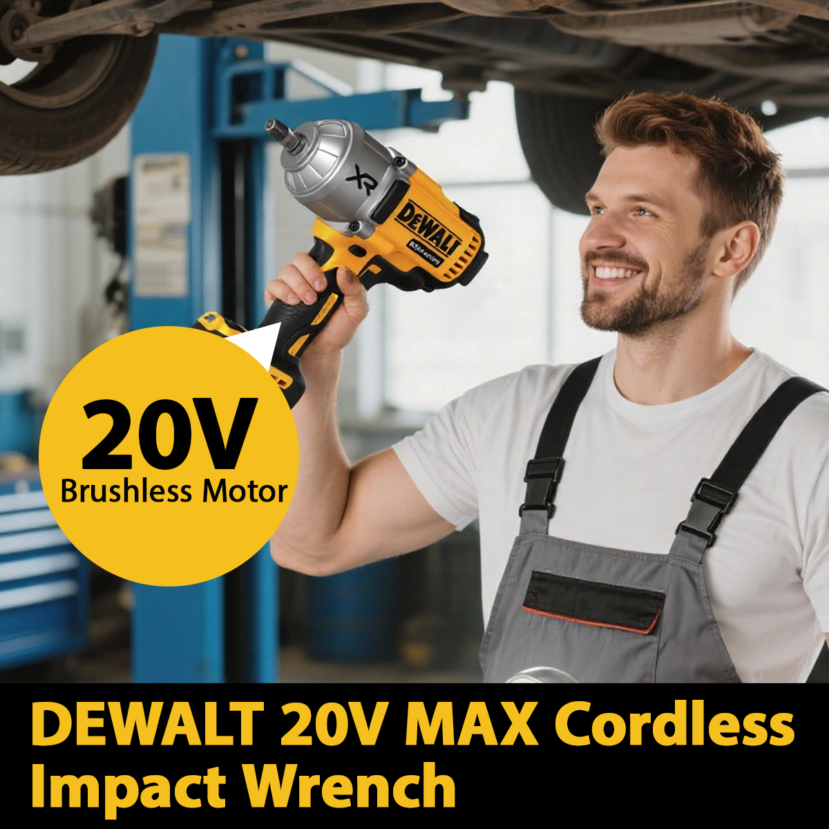 DEWALT 20V MAX Cordless Impact Wrench, 12 Impact Gun, High Torque with Hog Ring Anvil, Tool Only (DCF900)