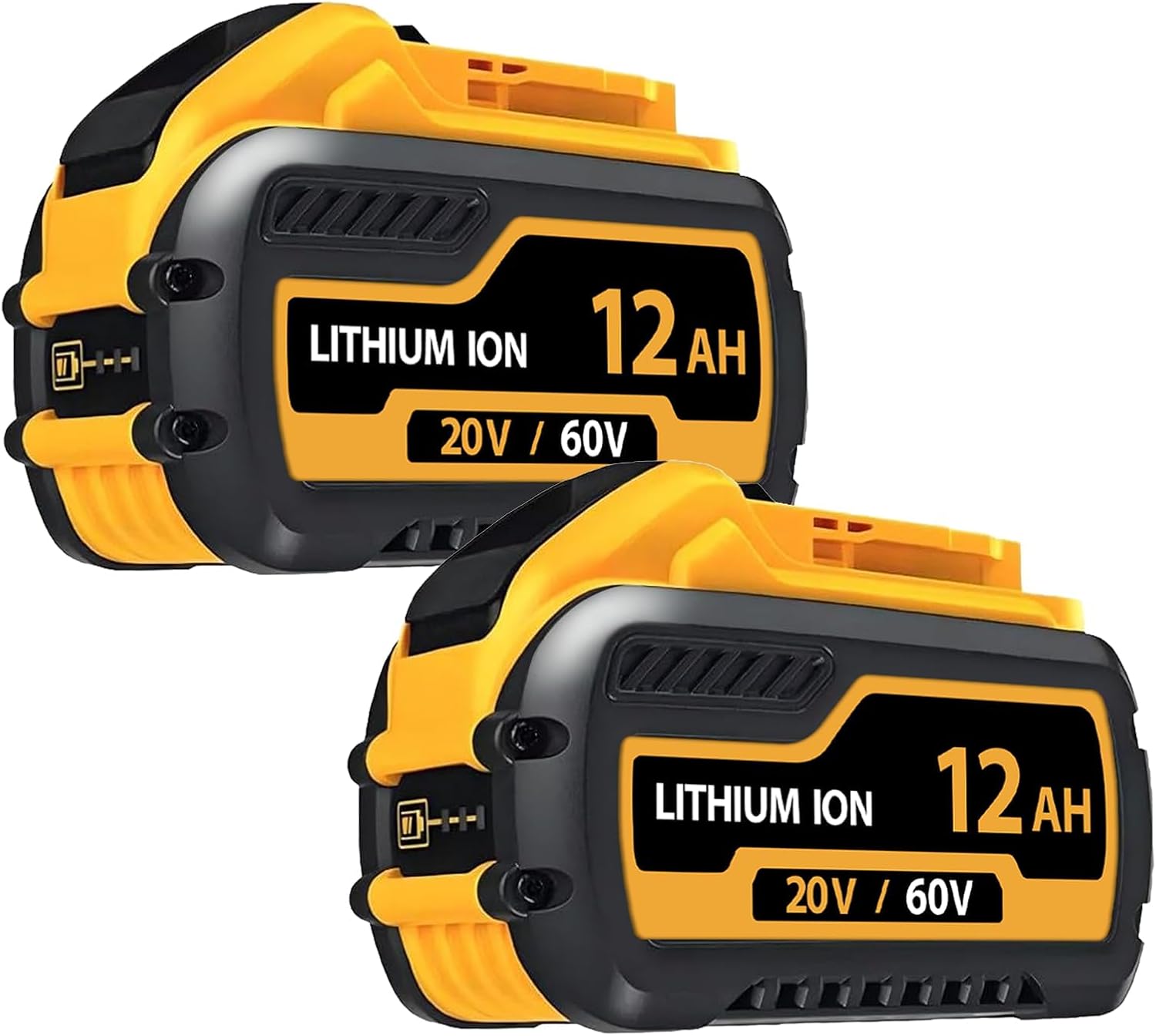 2-Pack 12000mAh Replace for Dewalt 20V 60V Max Battery Compatible with DCB606 DCB609 DCB612 DCB201 DCB200 DCB206 DCB207 Apply to Dewalt Cordless Power Tools