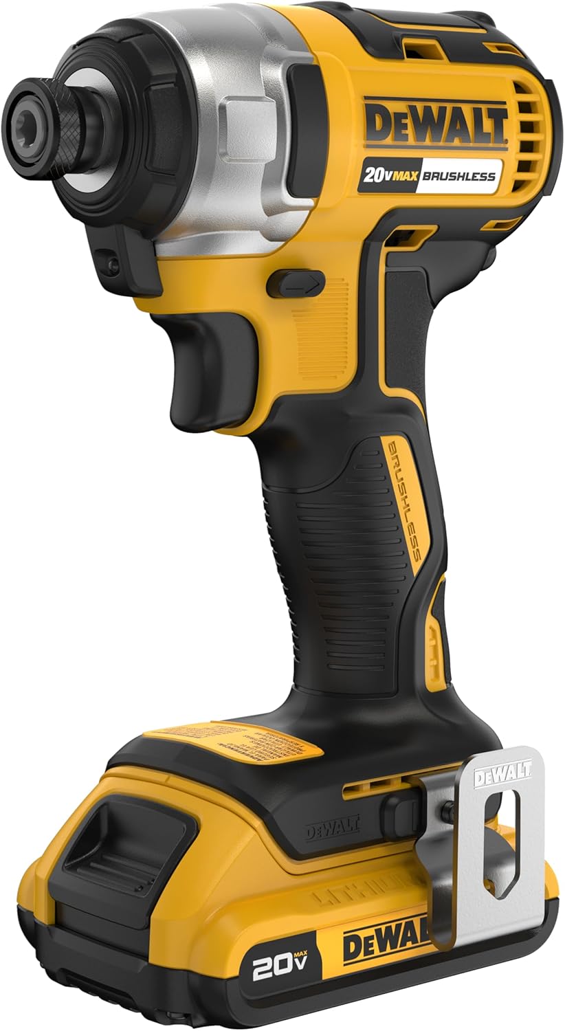 DEWALT 20V MAX Impact Driver, 1/4 Inch, Battery and Charger Included (DCF787D1)