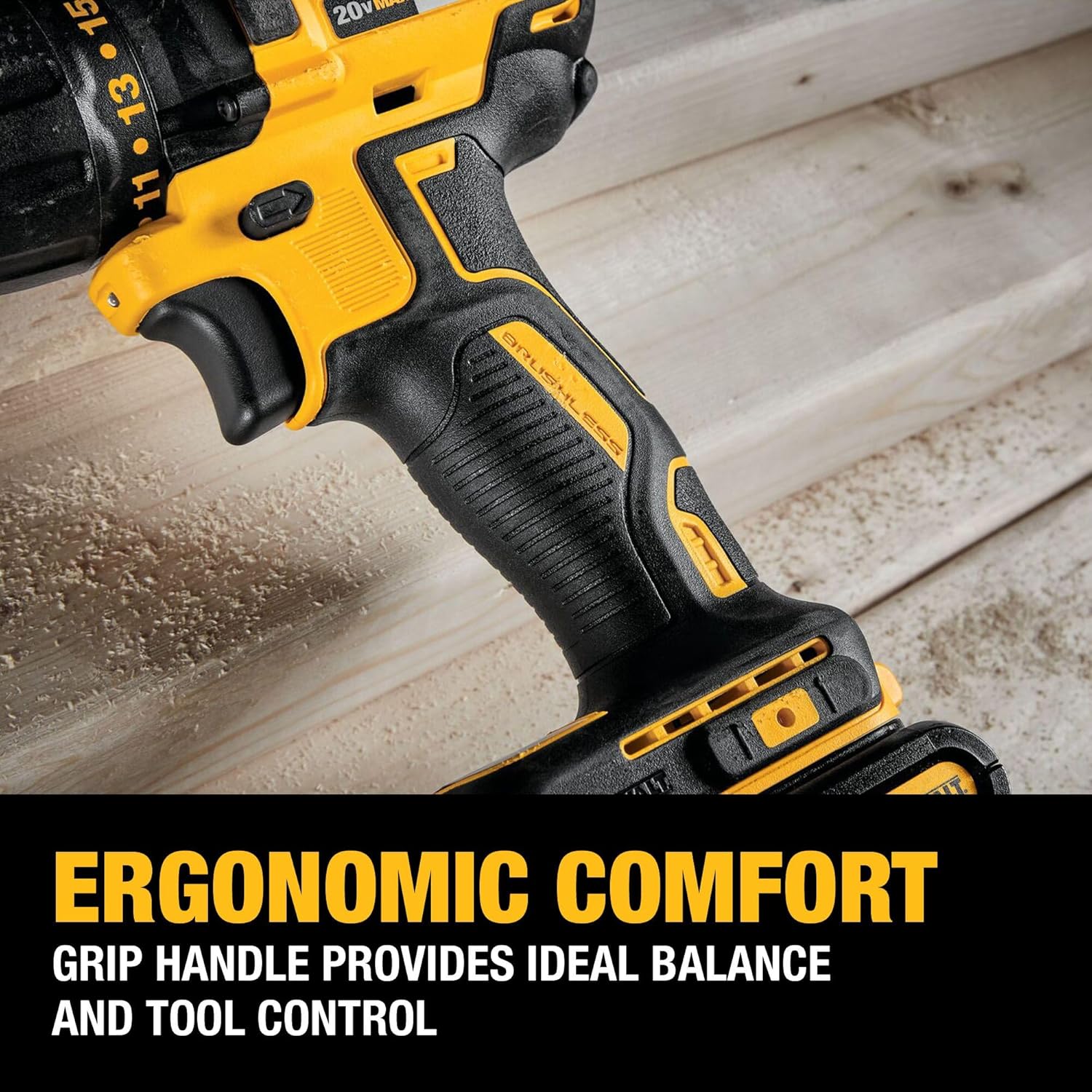 DEWALT 20V MAX Cordless Drill Driver Set, 1/2 Inch Electric Drill, 2 Speed, XR 2.0 Ah Battery and Charger Included (DCD777D1)