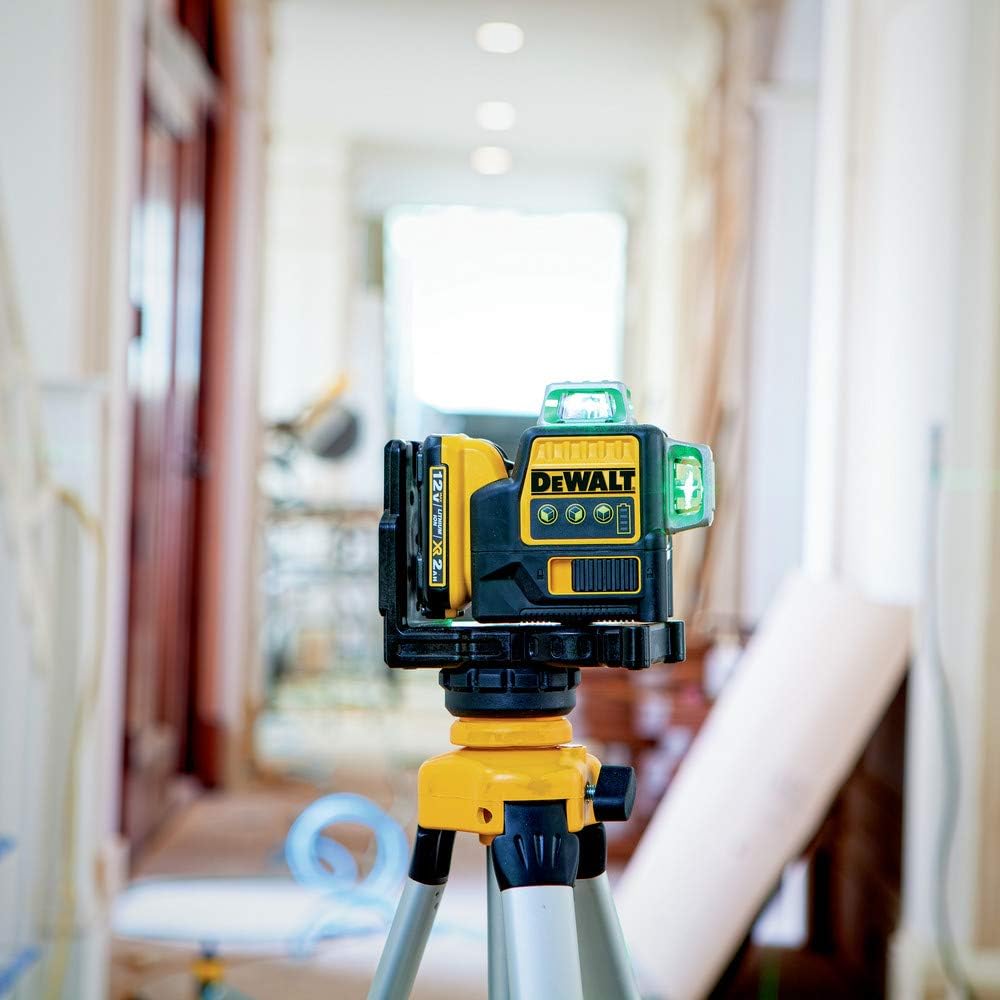 DEWALT 12V MAX Laser Level, Green Line Laser, 3-Way, 360 Degree Professional Laser with Durable Carrying Case, CordlessRechargeable (DW089LG)