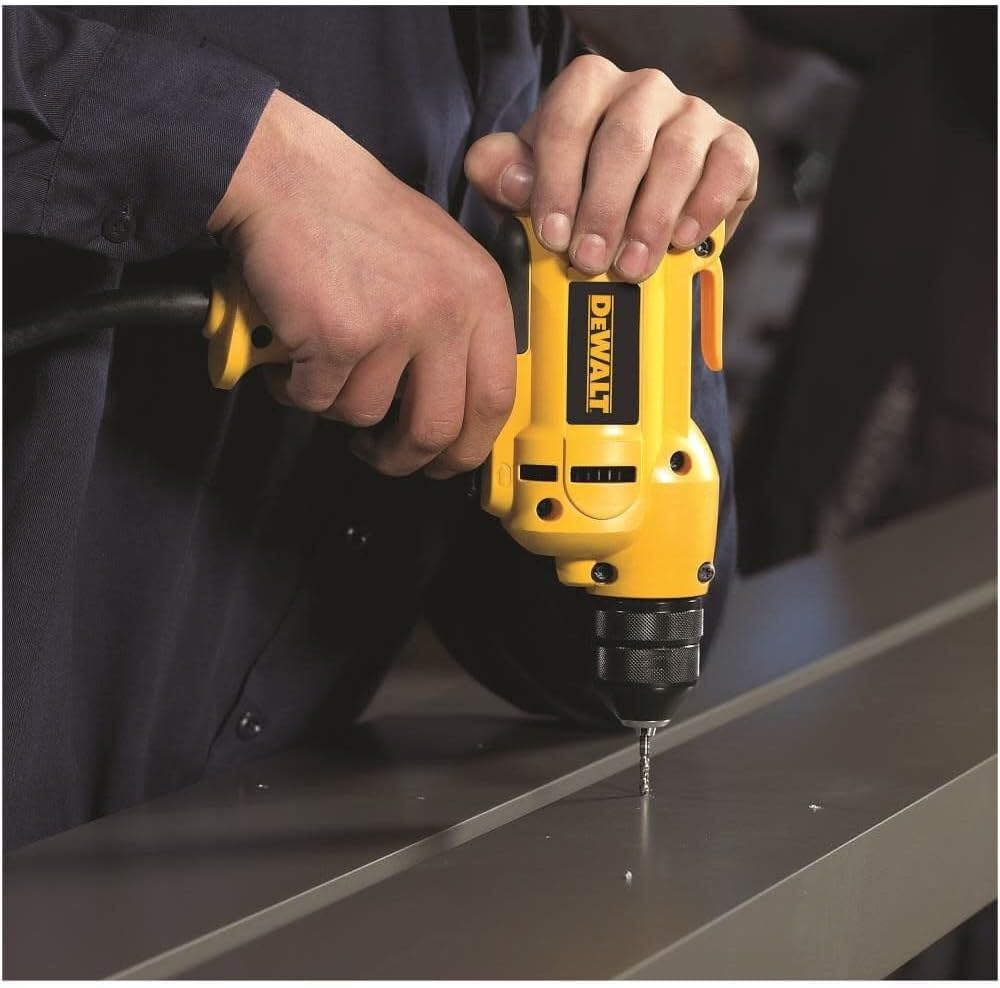 DEWALT Drill, 8.0-Amp, 3/8-Inch, Variable Speed Trigger, Mid-Handle Grip for Comfort, Corded (DWD115K )