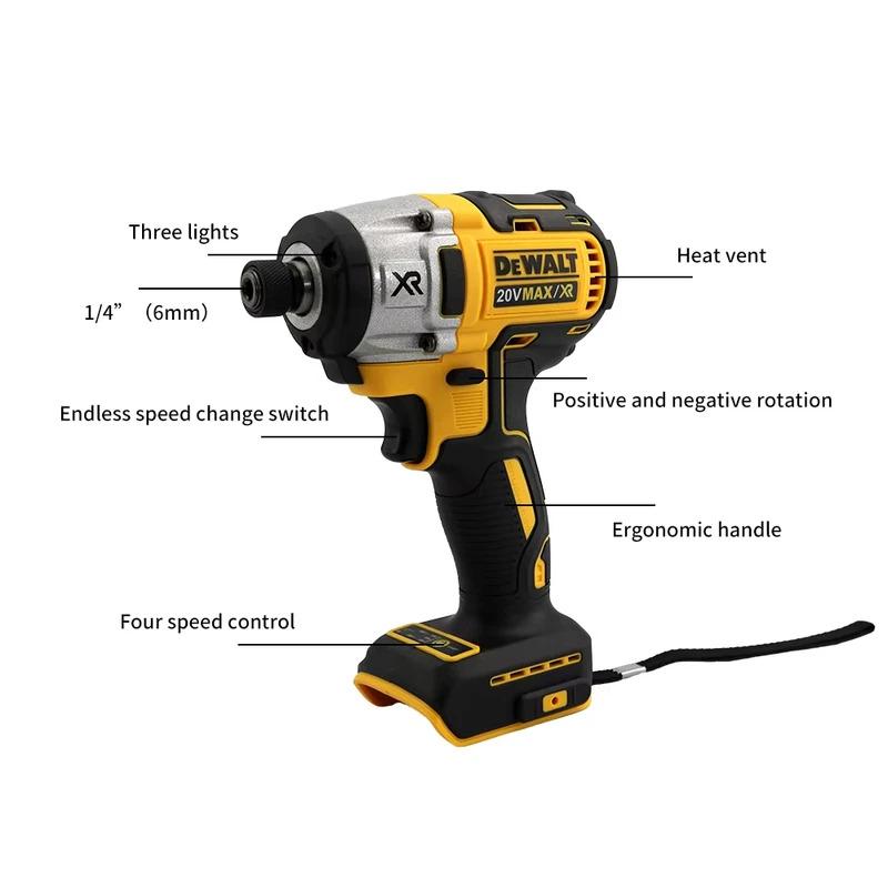 DEWALT 20V MAX XR Impact Driver, Brushless, 3-Speed, 14-Inch, Tool Only (DCF887B)