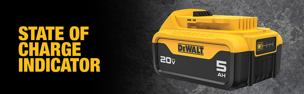 DEWALT 20V MAX XR 5 Ah Lithium Ion Battery 2-Pack Premium High Capacity Cordless Tool Battery Packs (DCB205)